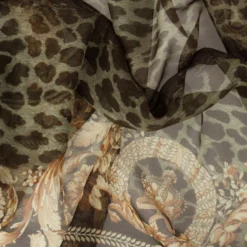 Versace Leopard Print Silk Oblong Scarf For Uncategorized -Versace Official Website luxury uncategorized versace used accessories p28927 003