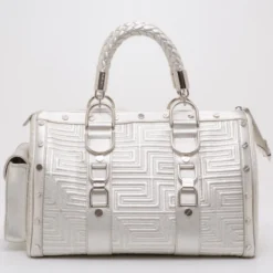 Versace Quilted Snap Out Of It Satchel For Uncategorized 14 Versace Quilted Snap Out Of It Satchel For Uncategorized -Versace Official Website luxury uncategorized versace used p37836 004