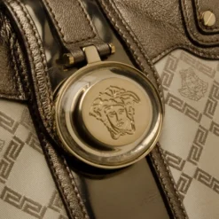 Versace Silver White Monogram Satchel For Uncategorized -Versace Official Website luxury uncategorized versace used p38195 008