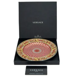 Versace Porcelain Bright Christmas Plate 18 CM For Unisex -Versace Official Website luxury unisex versace new dining p334092 001