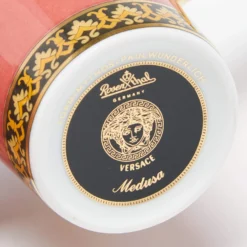 Versace X Rosenthal Light Red Porcelain Medusa Espresso Cup And Saucer For Unisex -Versace Official Website luxury unisex versace new dining p642864 006