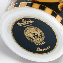 Versace X Rosenthal Black/Gold Porcelain Barocco Espresso Cup And Saucer For Unisex -Versace Official Website luxury unisex versace new dining p642868 005
