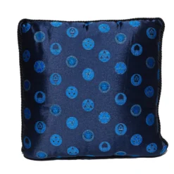 Versace Blue & Red Cotton Cushion For Unisex