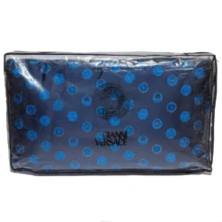 Versace Medusa Navy Blue Cotton Pillow For Unisex -Versace Official Website luxury unisex versace new home decor and accessories p322828 001