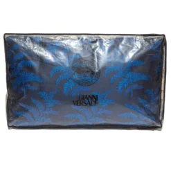 Versace Navy Blue Cotton Pillow For Unisex -Versace Official Website luxury unisex versace new home decor and accessories p322830 001