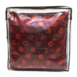 Versace Medusa Blue & Red Cotton Cushion For Unisex 5 Versace Medusa Blue & Red Cotton Cushion For Unisex -Versace Official Website luxury unisex versace new home decor and accessories p335263 001