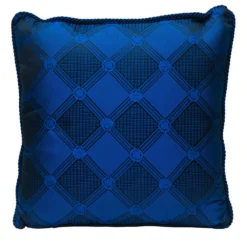 Versace Medusa Blue Cotton & Velvet Cushion 45 CM For Unisex