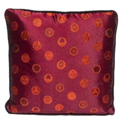 Versace Blue & Red Cotton Cushion 45 CM For Unisex