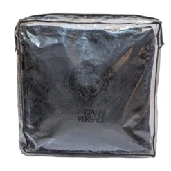 Versace Medusa Black Cotton Cushion 45CM For Unisex -Versace Official Website luxury unisex versace new home decor and accessories p445924 003