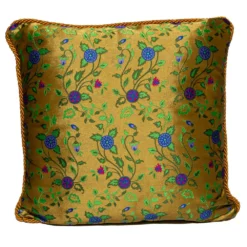 Versace Purple & Yellow Cotton Cushion 45 CM For Unisex