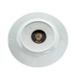 Versace X Rosenthal Gold & Black Barocco Plate For Unisex -Versace Official Website luxury unisex versace used dining p301425 002