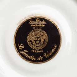 Versace X Rosenthal Le Jardin De Versace Saucers Set Of 3 For Unisex -Versace Official Website luxury unisex versace used dining p618667 003