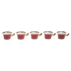 Versace X Rosenthal Medusa Porcelain Tea Cups Set Of 5 For Unisex