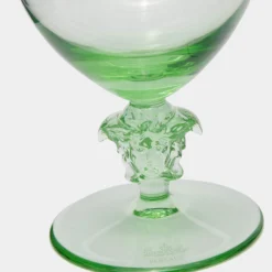 Versace X Rosenthal Medusa Lumiére Mint Tone Crystal Glass Wine Goblets Set Of 2 For Unisex 8 Versace X Rosenthal Medusa Lumiére Mint Tone Crystal Glass Wine Goblets Set Of 2 For Unisex -Versace Official Website luxury unisex versace used dining p648970 006