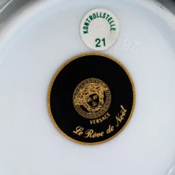 Rosenthal Meets Versace Red Le Reve De Noel Porcelain Mug And Saucer Set For Unisex -Versace Official Website luxury unisex versace used dinnerware p300371 003