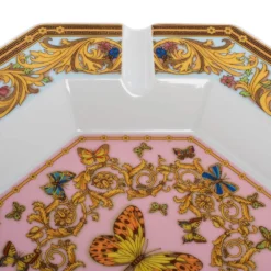 Versace X Rosenthal Le Jardin De Versace Porcelain Ashtray 23 Cm For Unisex -Versace Official Website luxury unisex versace used home decor and accessories p618926 001