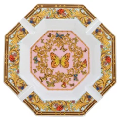 Versace X Rosenthal Le Jardin De Versace Porcelain Ashtray 23 Cm For Unisex