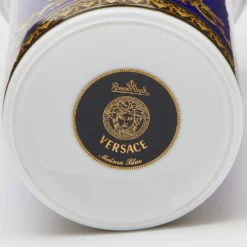 Rosenthal Meets Versace Medusa Blue Porcelain Vase For Unisex -Versace Official Website luxury unisex versace used home decor and accessories p622032 004