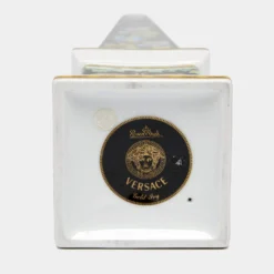 Rosenthal Meets Versace Gold Ivy Floral Print Obelisk For Unisex -Versace Official Website luxury unisex versace used home decor and accessories p649088 003