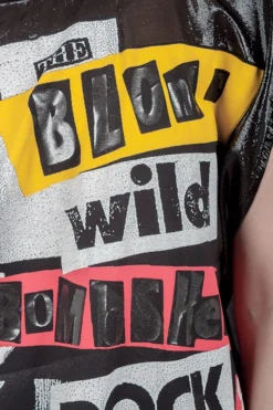 Versace Metallic Black The Blonde Wild Bombshell Rocks Tonight Print T Shirt S For Women -Versace Official Website luxury women used clothes p204035 003