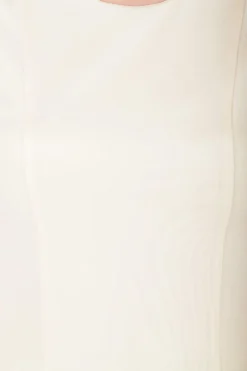 Versace Cream Knit Rose Gold Medusa Button Detail Sleeveless Fitted Dress M For Women -Versace Official Website luxury women used clothes p204603 005