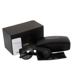 Versace Black MOD. 4333-A Round Sunglasses For Women -Versace Official Website luxury women versace new accessories p297959 001