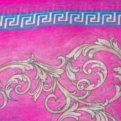 Versace Pink Baroque Print Silk Scarf For Women -Versace Official Website luxury women versace new accessories p335849 005