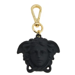 Versace Black La Medusa Silicone Key Chain For Women