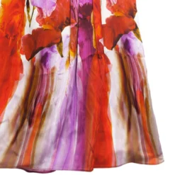 Versace Silk Printed Dress L For Women -Versace Official Website luxury women versace new clothes p27431 007