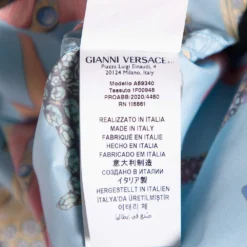 Versace Blue Starfish Printed Synthetic Zip Front Hooded Jacket L For Women -Versace Official Website luxury women versace new clothes p527145 005