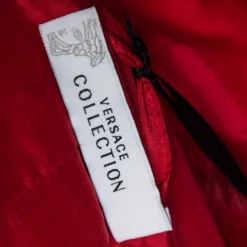 Versace Red Wool And Fur Trimmed Hooded Mid Length Coat S For Women -Versace Official Website luxury women versace new clothes p529220 008