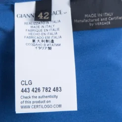 Versace Blue Floral Baroque Print Sleeveless Dress M For Women -Versace Official Website luxury women versace new clothes p54198 010