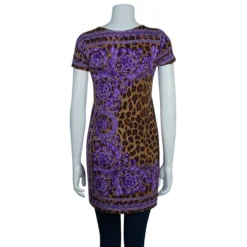 Versace Leopard Print Tunic Top S For Women -Versace Official Website luxury women versace new clothes p54201 0003