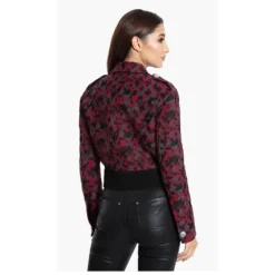 Versace Red Versus Gianni Printed Jacket S (IT 40) For Women -Versace Official Website luxury women versace new clothes p545442 003