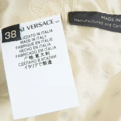 Versace Beige Eyelet Studded Leather Jacket S For Women -Versace Official Website luxury women versace new clothes p57525 010