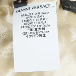 Versace Beige Eyelet Studded Leather Jacket S For Women -Versace Official Website luxury women versace new clothes p57525 011