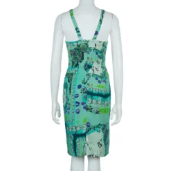 Versace Collection Multicolor Print Sleeveless Dress M For Women -Versace Official Website luxury women versace new clothes p57664 003