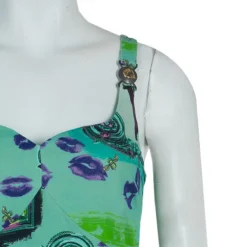 Versace Collection Multicolor Print Sleeveless Dress M For Women -Versace Official Website luxury women versace new clothes p57664 004