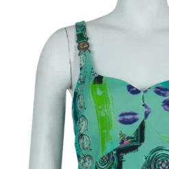Versace Collection Multicolor Print Sleeveless Dress M For Women -Versace Official Website luxury women versace new clothes p57664 005