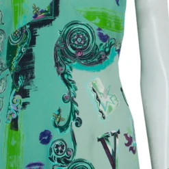 Versace Collection Multicolor Print Sleeveless Dress M For Women -Versace Official Website luxury women versace new clothes p57664 007