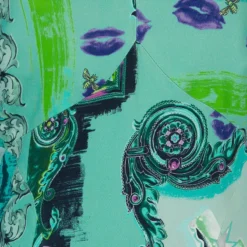 Versace Collection Multicolor Print Sleeveless Dress M For Women -Versace Official Website luxury women versace new clothes p57664 008