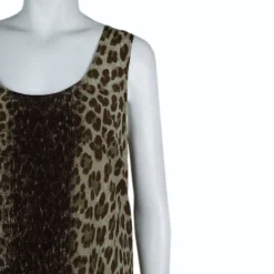 Versace Blue Animal Print Sleeveless Silk Dress M For Women -Versace Official Website luxury women versace new clothes p66830 004