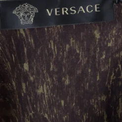 Versace Blue Animal Print Sleeveless Silk Dress M For Women -Versace Official Website luxury women versace new clothes p66830 009