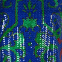 Versace Multicolor Sequin Embellished Short Sleeve Top M For Women -Versace Official Website luxury women versace new clothes p66834 008