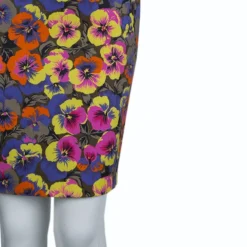 Versace Multicolor Floral Print Sleeveless Dress S For Women -Versace Official Website luxury women versace new clothes p66835 0006