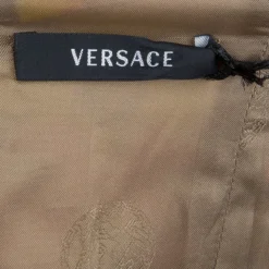 Versace Multicolor Floral Print Sleeveless Dress S For Women -Versace Official Website luxury women versace new clothes p66835 0009