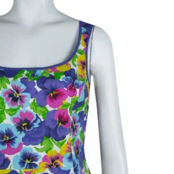 Versace Multicolor Floral Print Sleeveless Dress M For Women -Versace Official Website luxury women versace new clothes p66836 004