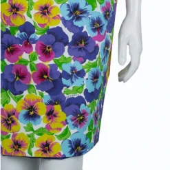 Versace Multicolor Floral Print Sleeveless Dress M For Women -Versace Official Website luxury women versace new clothes p66836 006