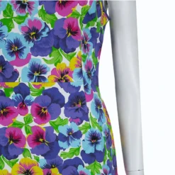 Versace Multicolor Floral Print Sleeveless Dress M For Women -Versace Official Website luxury women versace new clothes p66836 007