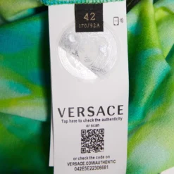 Versace Green Jersey Tie-Dye Medusa Print T-Shirt M For Women -Versace Official Website luxury women versace new clothes p690285 004